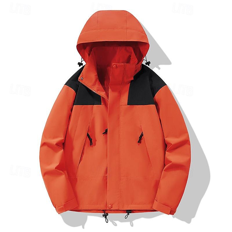 Hombre Chaqueta de Esquí Al aire libre Bloque de color Impermeable Resistente al Viento Sudadera abrigo de nieve Abrigo de esquí Viaje Negro Naranja Caqui Verde claro 2025 - $39.99 –P4