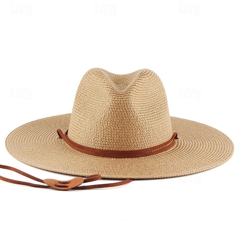 Damen Hut Strohhut Sonnenhut Tragbar Sonnenschutz Atmungsaktiv Strasse Täglich Wochenende Reine Farbe Einfarbig 2025 - $9.49 –P1