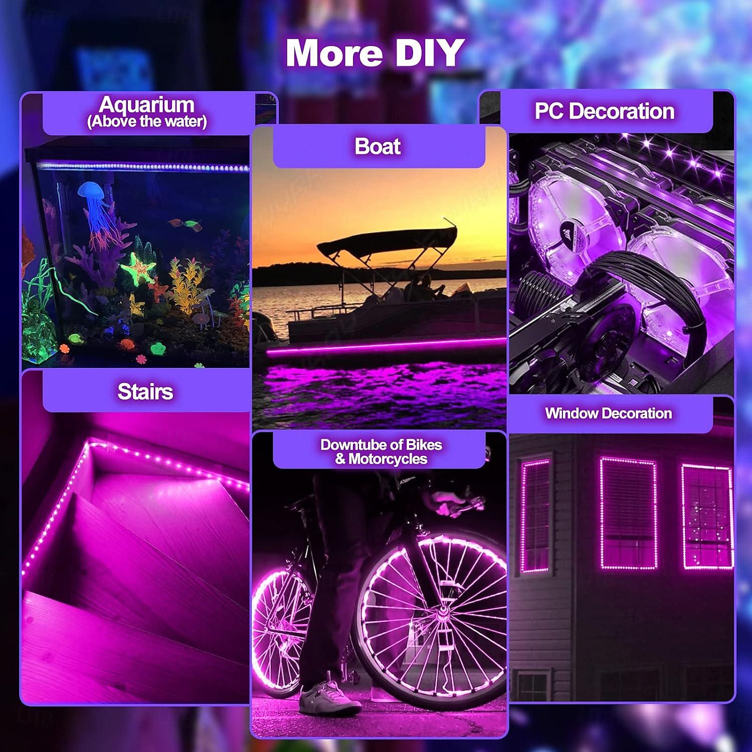 Waterproof LED UV Black Strip Light Purple LED Light Strip USB Interface with Switch or Battery Box SMD2835 380-400NM UV LED No-waterproof Black Light Lamp Suitable for Fluorescent Dance and UV Body Coating 2025 - $8.49 –P4