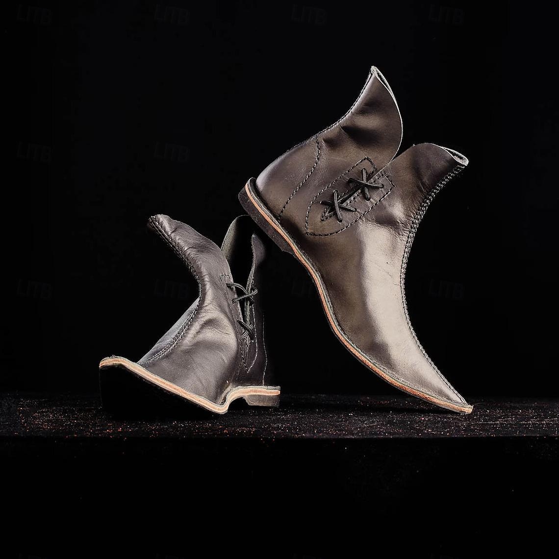 Vintage Medieval Renaissance Shoes Boots Flat Jazz Boots Fairy Ranger Elven Fancy Dress Men's Women's Celtic Pirate Fantasy Halloween Carnival Masquerade Casual Daily LARP Ren Faire Adults' Shoes 2026 - $60.99 –P11