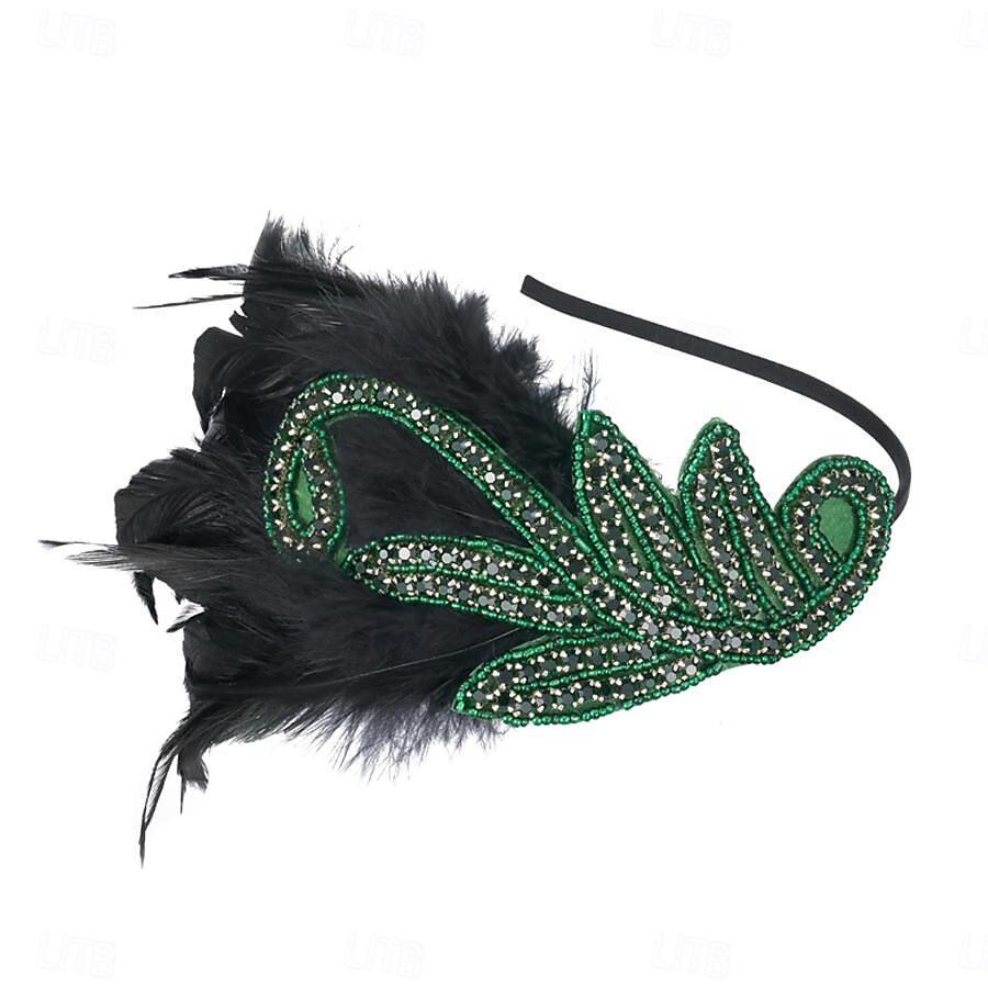 1920-as évek A nagy Gatsby Flapper fejpánt A nagy Gatsby Esküvői Vendég Gallér nélküli Női Mindszentek napja Farsang Álarcos mulatság Parti Álarcos mulatság Esküvői fogadás Felnőttek Hajszalag Minden 2025 - $16.99 –P6
