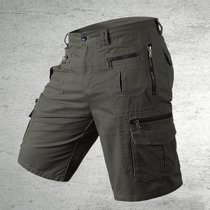 Homens Shorts táticos Bermuda Cargo Calção Shorts de Trilha Botões Bolso multi Tecido Vestível Curto Ao ar livre Diário Acampar e Caminhar Moda Clássico Preto Verde Claro de 2025 por $31.99 –P3