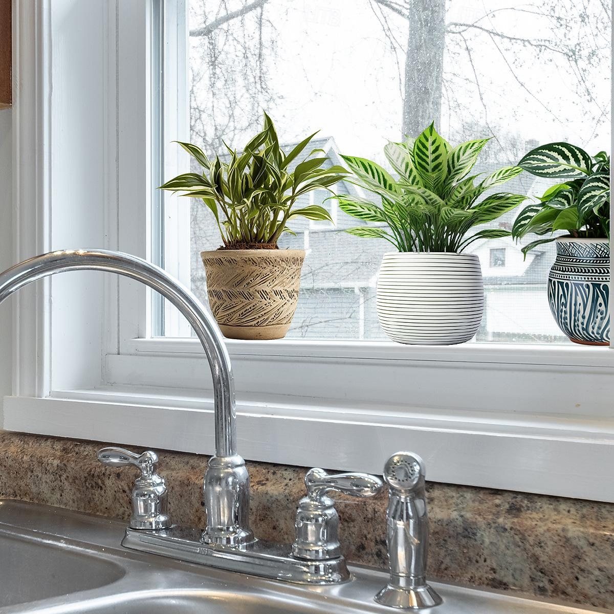 Calcomanías autoadhesivas de pared de plantas en 3D: calcomanías impermeables, resistentes a la suciedad y fáciles de despegar y pegar para sala de estar, dormitorio, cocina y oficina: transforme su 2025 - $10.99 –P3