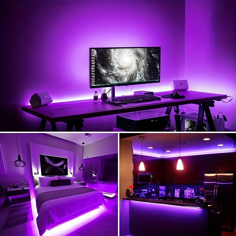 1 m 2m 3M Tiras LED Flexibles 60-300 LED 2835 SMD 8 mm 1 conjunto de soporte de montaje 1 juego Morado Tiras de Luces LED Víspera de Todos los Santos Al Aire Libre Impermeable Alimentado por USB 2025 - $8.49 –P5