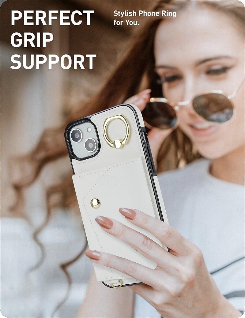 телефон Кейс для Назначение iPhone 17 Pro Max 17 Air i16 15 14 Pro Max Plus 13 12 11 Pro Max Mini Кошелек для карт Молния с ремешком с ремешком на запястье Ретро ТПУ Кожа PU 2025 - $15.99 –P7