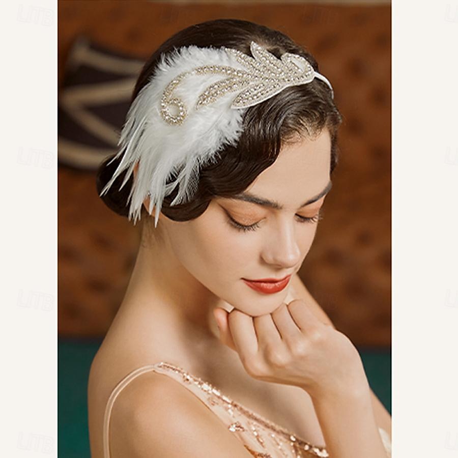 1920-as évek A nagy Gatsby Flapper fejpánt A nagy Gatsby Esküvői Vendég Gallér nélküli Női Mindszentek napja Farsang Álarcos mulatság Parti Álarcos mulatság Esküvői fogadás Felnőttek Hajszalag Minden 2025 - $16.99 –P3