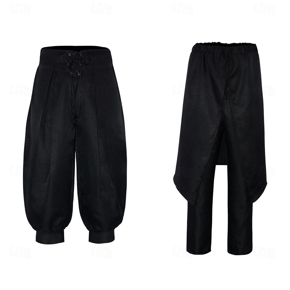 Retro Vintage Mittelalterlich 17. Jahrhundert Maskerade Piratenhose Pirat Wikinger Kostüm Herren Keltisch Seeräuber Halloween Karneval Maskerade Party / Abend Erwachsene Hose 2026 - $35.99 –P1