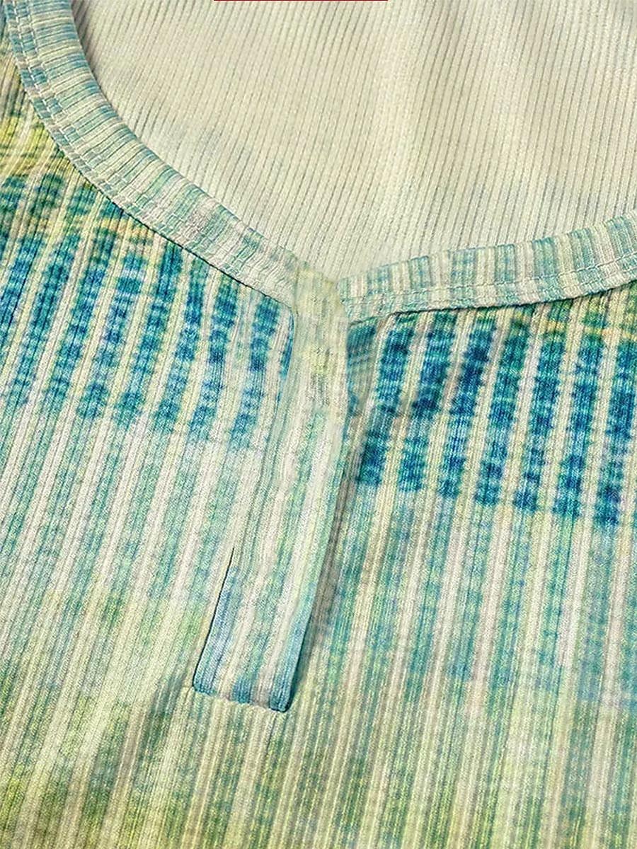 Női Top Camisole Mellény Stílusos Hétköznapi Nyomtatás Rövid Ujjú Rendszeres Felsők V Nyak Napi Kimenő Szivárvány Nyár 2025 - $17.99 –P3