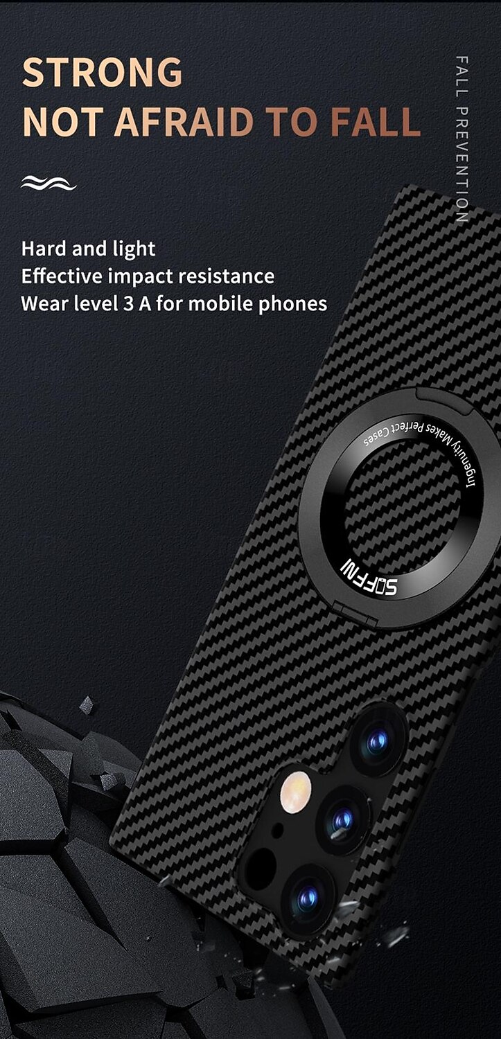 Чехол для телефона для Samsung Galaxy S25 Ultra Задняя крышка с подставкой Поддержка беспроводной зарядки Ударопрочный PC Металл 2025 - $19.99 –P7
