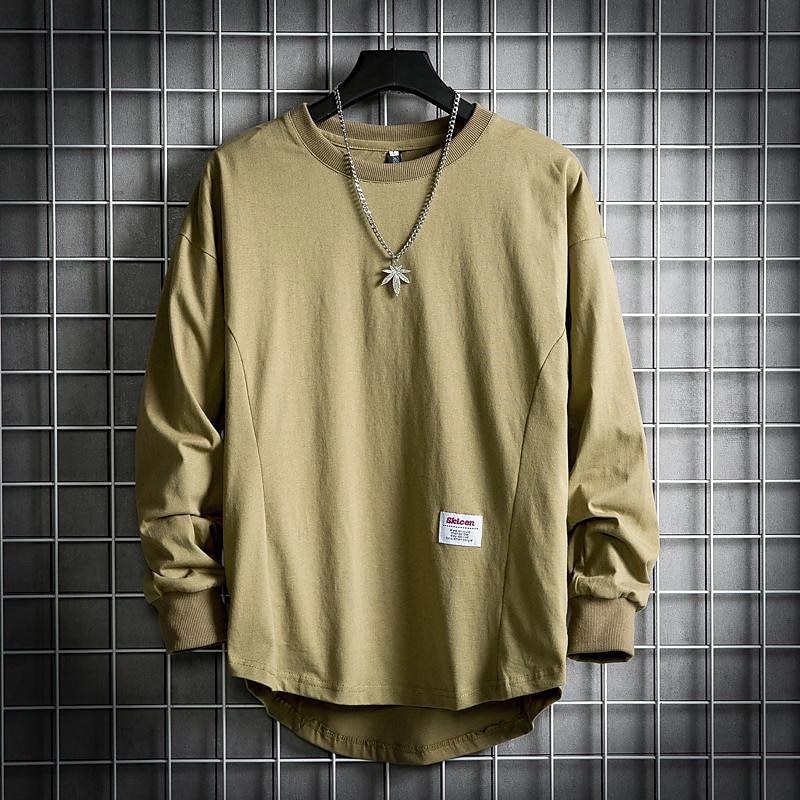 Men's T Shirt Tee Tee Top Long Sleeve Shirt Long Sleeve Crew Neck Spring & Fall Plain Fashion Designer Basic Vacation Street Going out Black White Yellow Top Tee for Men 2025 - $23.99 –P5