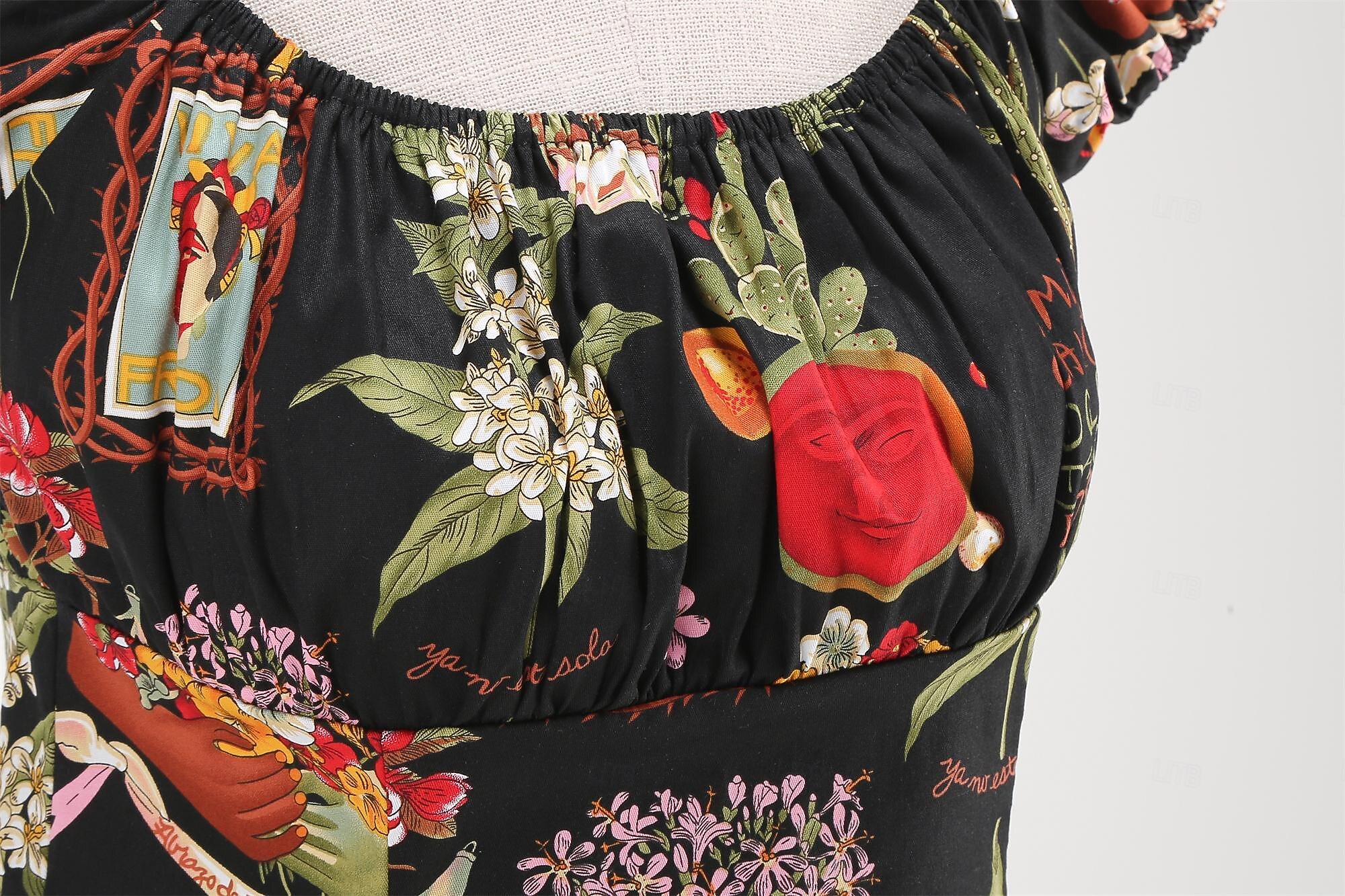 Retrò Vintage Anni 1950 Blusa / Camicia Senza spalline Fiore / Floreale Costume Per donna Mascherata Casual Quotidiano Addio al Nubilato Adulti Top del 2025 a $27.99 –P3