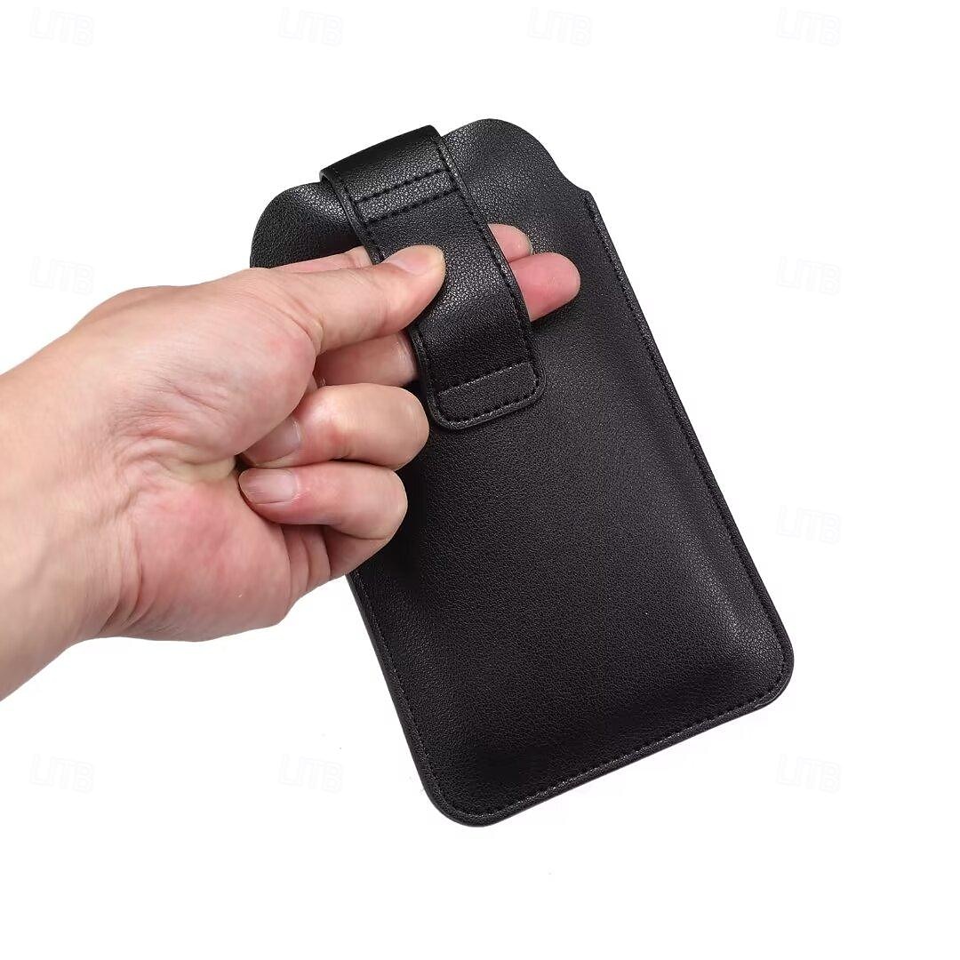 Hommes téléphone portable boucle étui ceinture taille sac accessoires pu cuir sac à main téléphone portefeuille vintage ceinture téléphone portable gaine de protection de 2025 ? $18.99 –P7