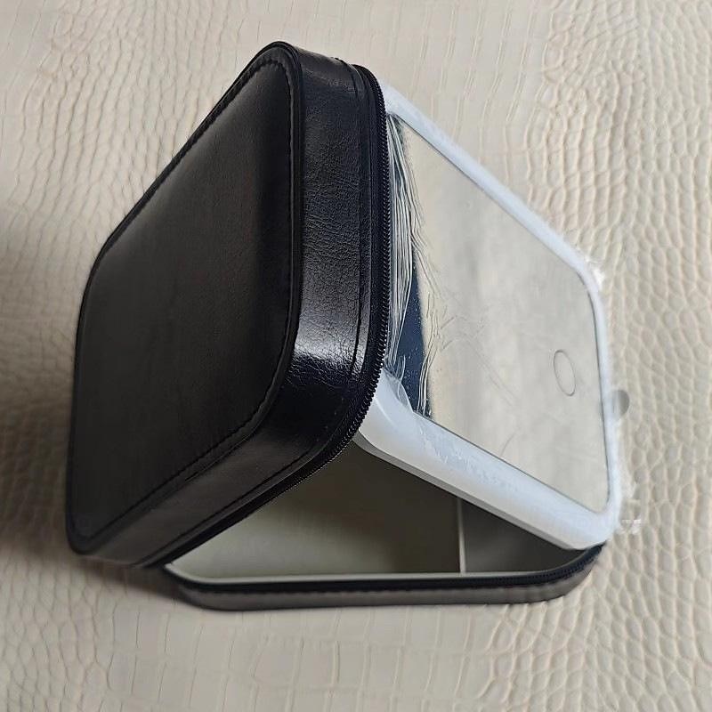 LED Lighted Makeup Mirror with Adjustable Brightness, Portable Vanity Mirror with Built-in Organizer, Travel Cosmetic Case with Jewelry Storage, USB Rechargeable 2025 - $35.99 –P8