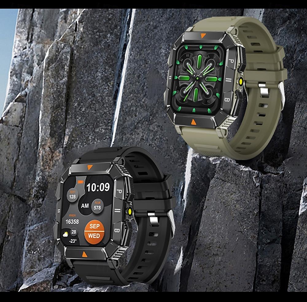 imosi yk03 smart watch 1.83 pollici smartwatch fitness running watch bluetooth contapassi promemoria chiamate tracker del sonno compatibile con torcia a led smartwatch uomo del 2025 a $36.99 –P2
