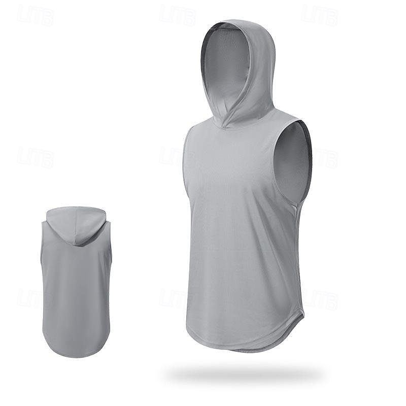 Homens Camiseta Colete de Trilha Sem Manga Com Capuz Malha Íntima Camisa sem mangas Colete superior Ao ar livre Secagem Rápida Macio Redutor de Suor Verão Poliéster Preto Branco Azul Marinho de 2026 por $12.99 –P4