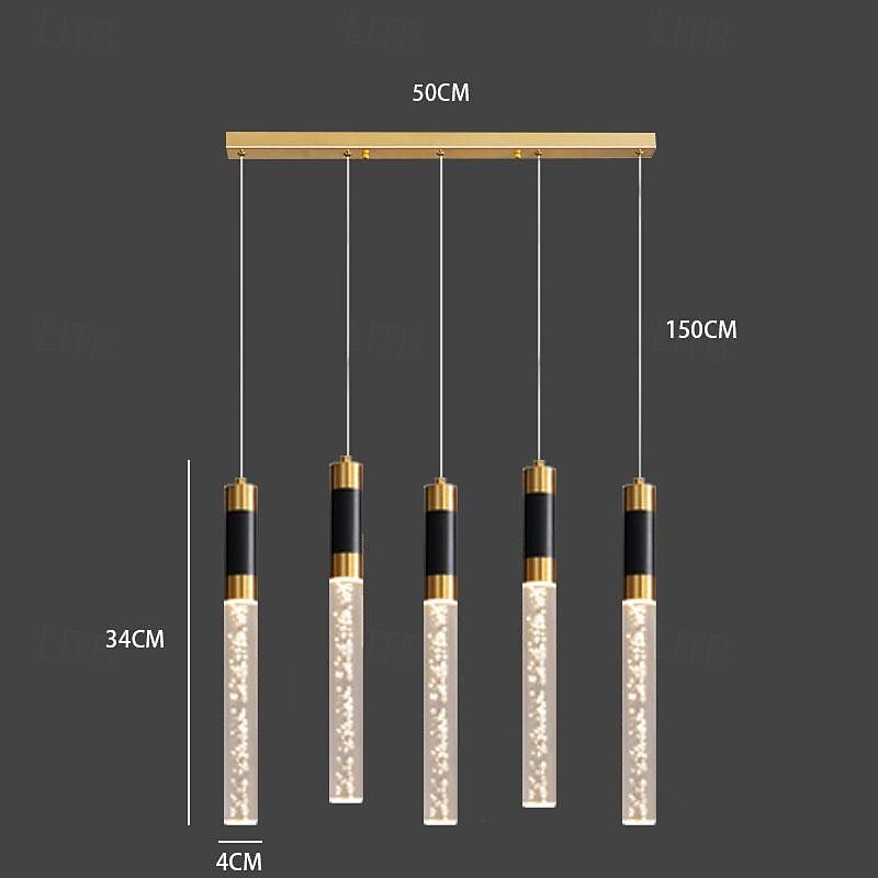 lampada a sospensione a led dimmerabile 35/84/50cm 3//5/8/10/12/15/18-luce lampadari di cristallo ingresso incasso plafoniera design cluster soggiorno bancone bar 85-265v dimmerabile solo con del 2025 a $168.99 –P2