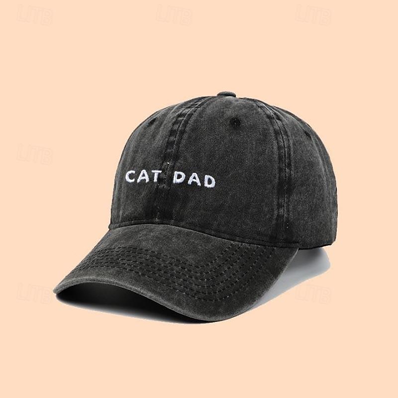 Herr Basebollkeps Solhatt Trucker Hat Svart Vin Bomull Broderad Mode Ledigt Gata Dagligen Bokstav Justerbara Solskyddskräm Andningsfunktion 2025 - $8.99 –P6