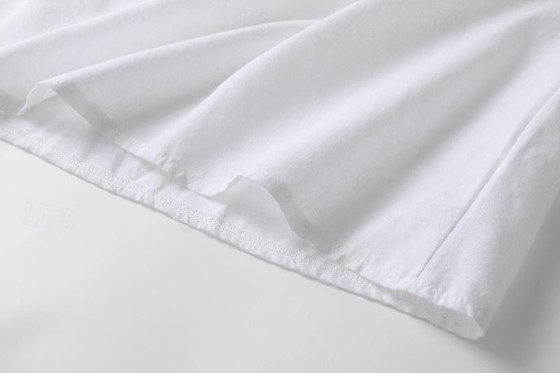 Hombre Camisa Camisa de cuello chino Camisa de cuello mandarín Camisa de manga corta Camisa casual Plano Vacaciones Calle Blanco Amarillo Azul cielo Verde Trébol Manga Corta Cuello alto Verano Ropa 2025 - $19.49 –P7