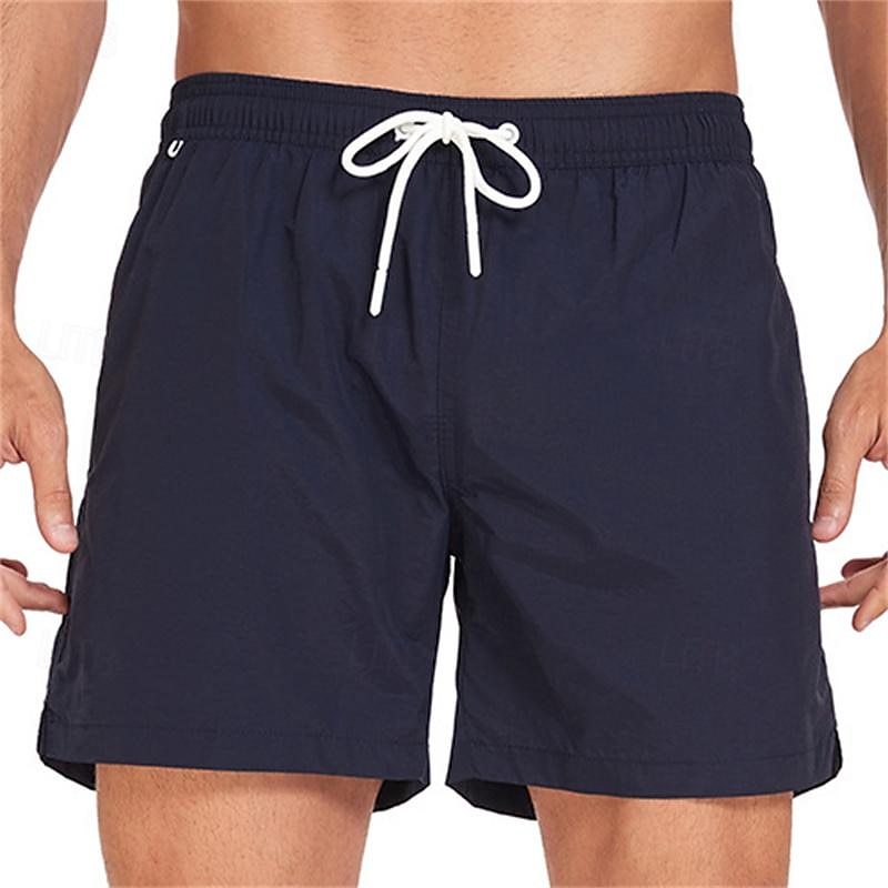 Hombre Pantalones de Surf Pantalones de Natación Boxers de Natación Correa Cintura elástica Plano Comodidad Secado rápido Corto Festivos Playa Fin de semana Moda Casual Azul cielo Sandía Roja 2025 - $21.99 –P5