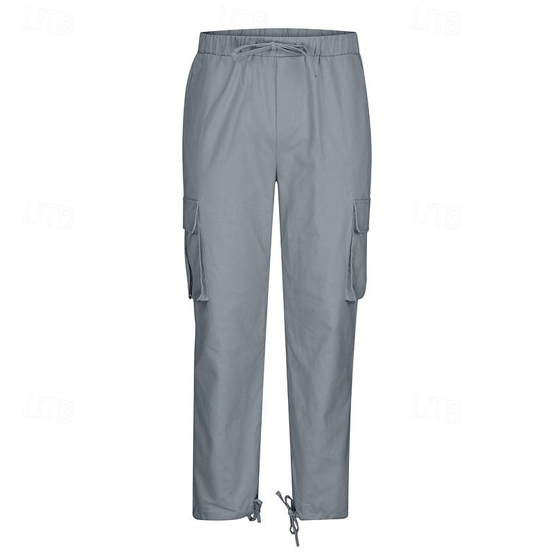 Men's Cargo Pants Trousers Elastic Waist Multi Pocket Plain Wearable Daily Camping & Hiking Classic Black Army Green 2025 - $17.99 –P8
