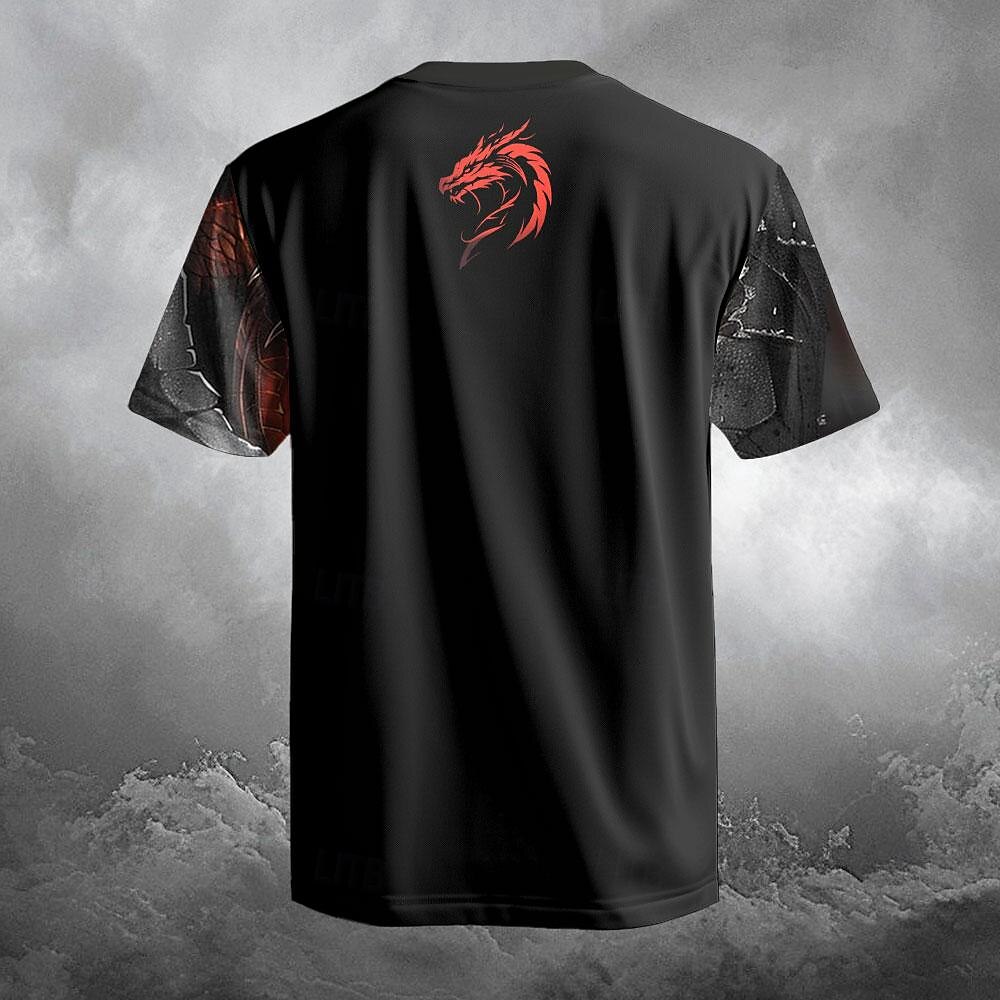 Hombre Dragón Camiseta Manga Corta Camiseta Impresión 3D Cuello Barco Camisa Design Gótico Fiesta Calle Casual Negro 1 Negro Verano Primavera Ropa S M L XL XXL XXXL 2025 - €14.39 –P2