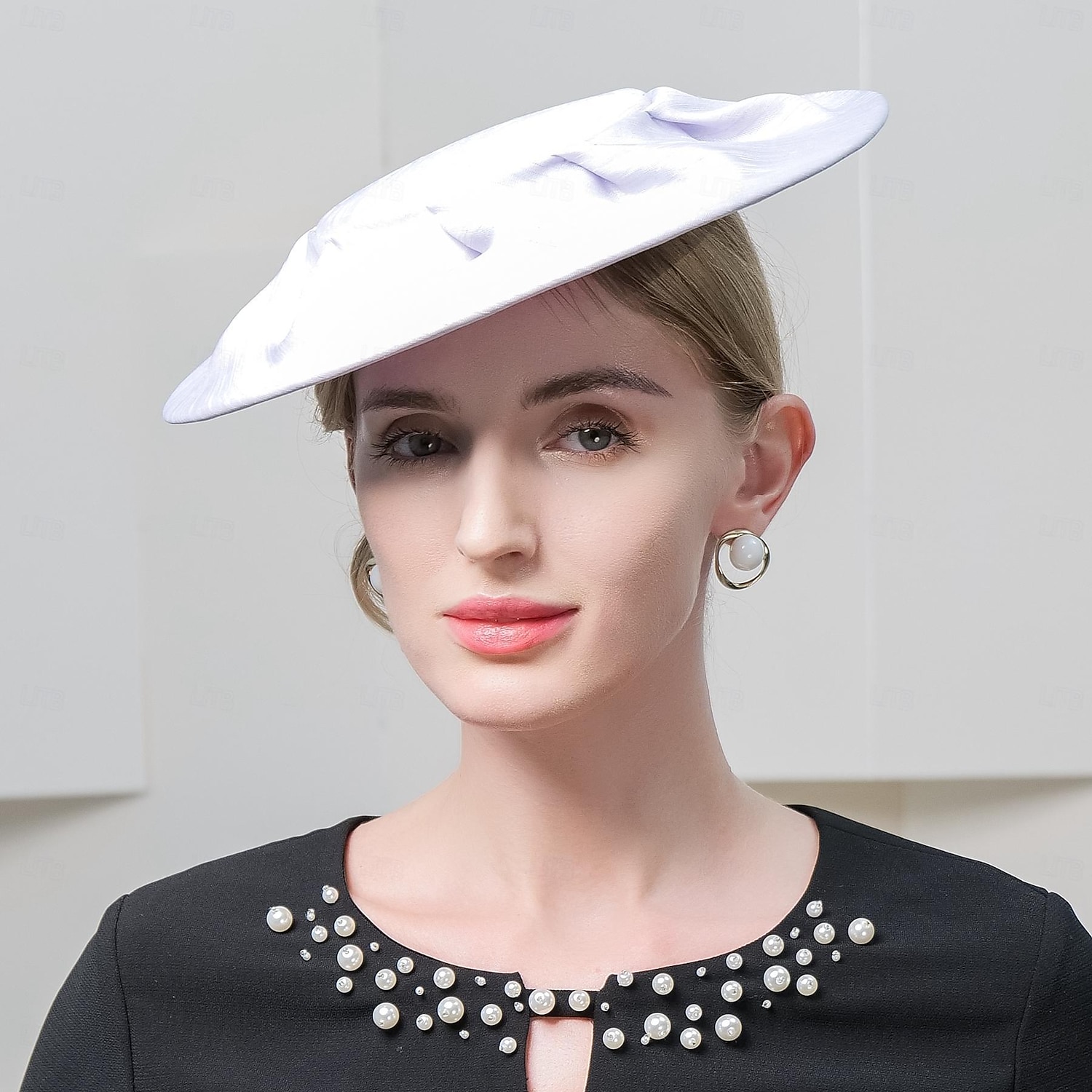Fejfedők 100% Vászon Csészealj kalap Zsúr Lóverseny Elegáns Brit Val vel Sapka Sisak Fejfedők 2025 - $30.99 –P6