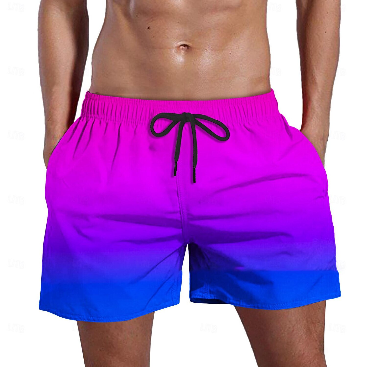 Men's Swim Trunks Swim Shorts Board Shorts Drawstring Pocket Elastic Waist Color Block Gradient Comfort Quick Dry Short Beach Holiday Weekend Fashion Casual Yellow Micro-elastic 2026 - $13.49 –P10