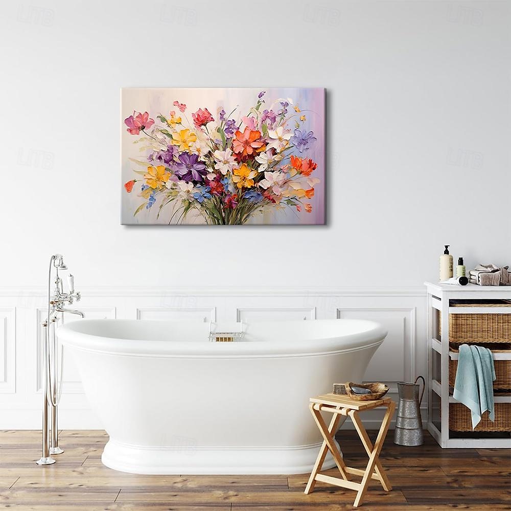 käsintehty öljymaalaus kankaalle seinätaidekoriste modernit abstraktit kukat olohuoneeseen kodin sisustukseen rullattu kehyksetön venyttämätön maalaus 2026 - $67.99 –P3