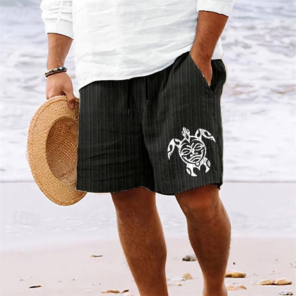 Per uomo Pantaloncini Pantaloncini estivi Pantaloncini da spiaggia Tasche A cordoncino Vita elastica Tartaruga Comfort Breve Sportivo Giornaliero Per uscire Di tendenza Informale Nero Bianco Media del 2026 a $16.49 –P1