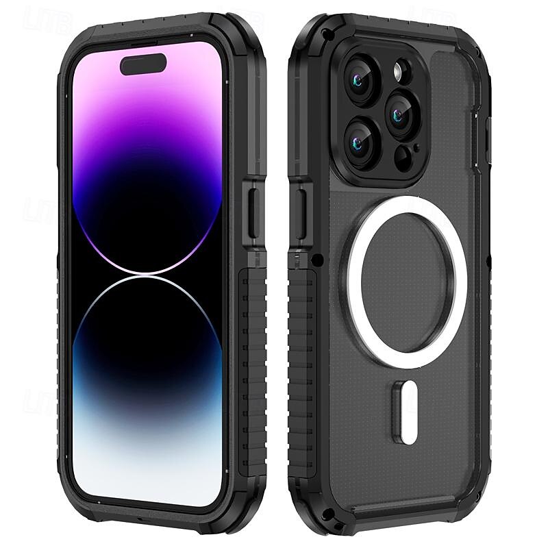 telefono Custodia Per iPhone 16 15 14 Pro Max Plus iPhone 15 14 Pro Max Copertura Posteriore Custodia ad adsorbimento magnetico Traslucido Supporta la Ricarica Wireless Resistente agli urti PC del 2025 a $27.99 –P1