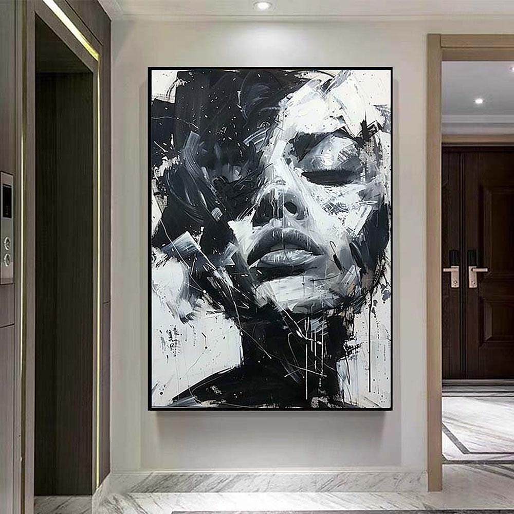 abstrakte Dame Malerei handgemalte Frau Gesicht Ölgemälde Kunstwerk Frau Leinwand Dekor handgemalte Wandkunst Frau Meer Sturm Leinwand Ölgemälde Kunst gesichtslose Porträt Malerei nackt Ölgemälde 2025 - $125.99 –P13