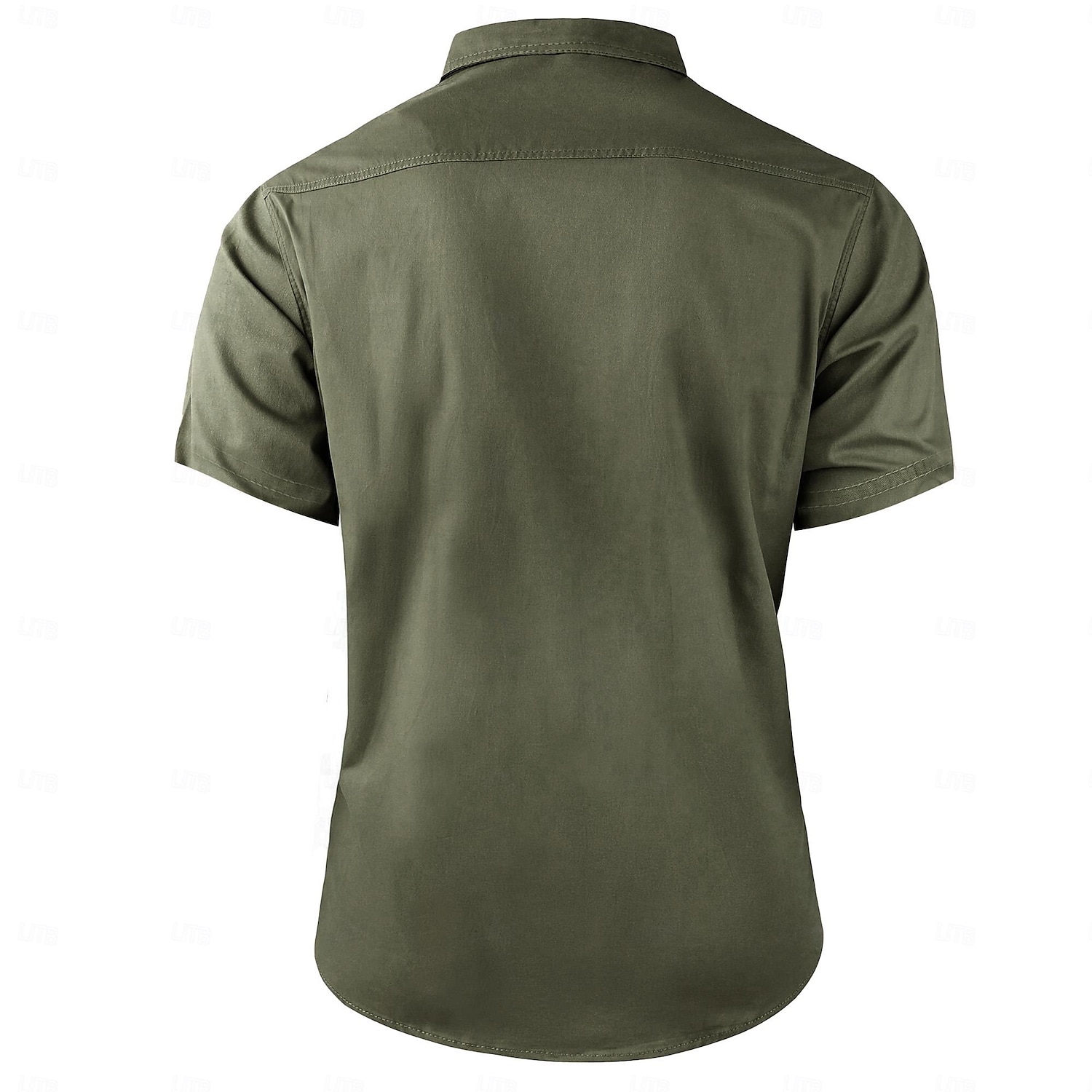 Per uomo Tinta unica Camicia da lavoro Camicia Western Camicia cargo Manica Corta Casual Pantaloni Tattici Vacanza Quotidiano Uscire Estate Collo ripiegato Bavero Tasca Verde militare Bianco sporco del 2026 a $27.99 –P2