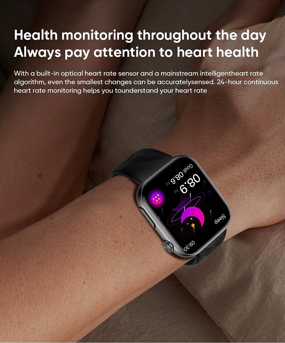 iMosi MT500 Smart Watch 1.97 inch Smartwatch Fitness Running Watch Bluetooth ECG+PPG Temperature Monitoring Pedometer Compatible with Android iOS Women Men Hands-Free Calls Waterproof Media Control 2025 - $74.99 –P8