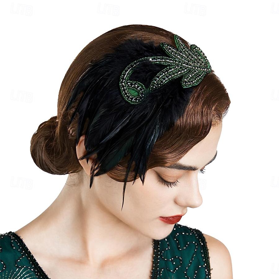 1920-as évek A nagy Gatsby Flapper fejpánt A nagy Gatsby Esküvői Vendég Gallér nélküli Női Mindszentek napja Farsang Álarcos mulatság Parti Álarcos mulatság Esküvői fogadás Felnőttek Hajszalag Minden 2025 - $16.99 –P9