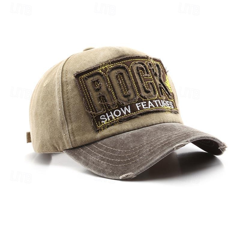 Herren Cap Basecap Sonnenhut Kappe Schwarz Kaki Baumwolle Bestickt Modisch Brautkleider schlicht Strasse Täglich Buchstabe Einstellbar Sonnenschutz Atmungsaktiv 2025 - $8.49 –P5