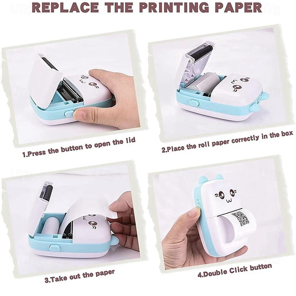 Mini Portable Pocket Mobile Thermal Printer Smart Inkless Printing Stickers Label Photo Wireless Bluetooth Printer 2025 - $33.99 –P11
