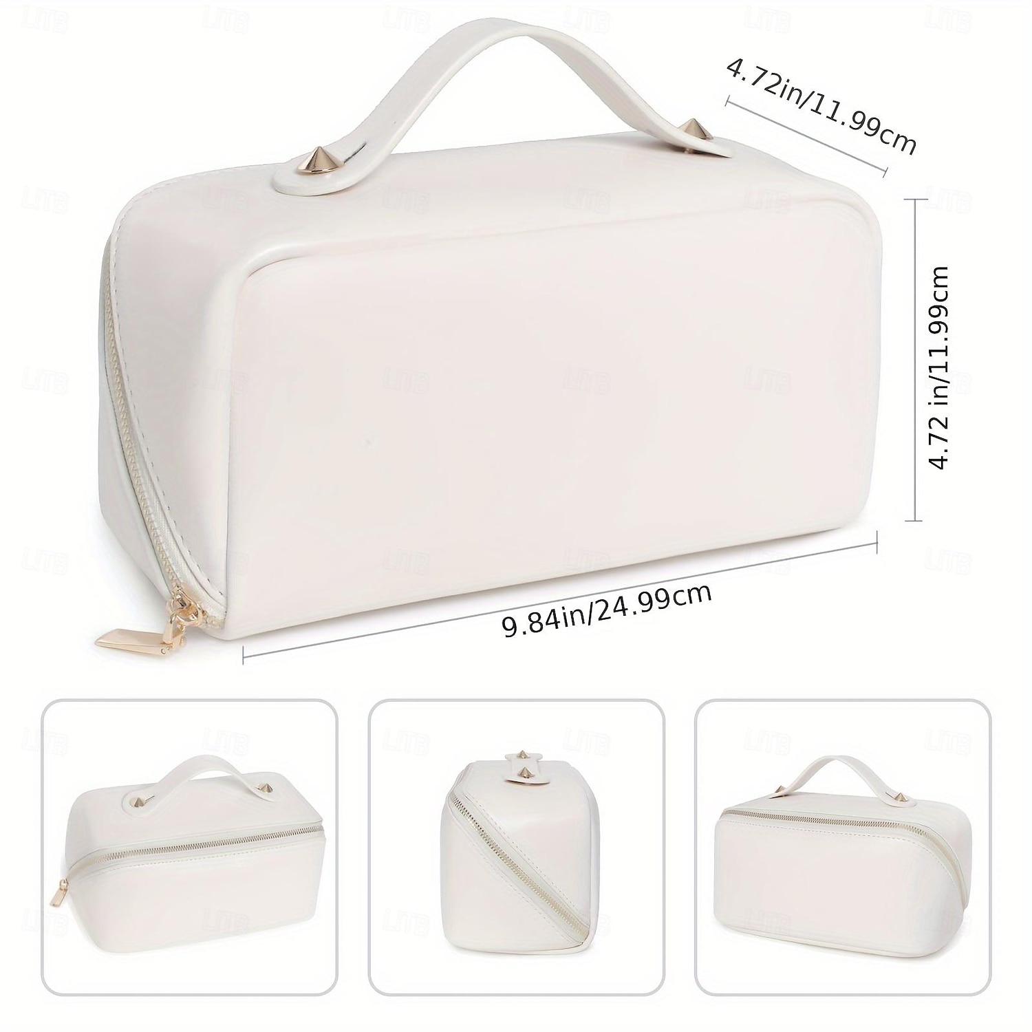 trousse de maquillage de voyage de grande capacité - trousse à maquillage étanche multifonctionnelle avec poignée et séparateur pour un accès facile de 2025 ? $8.99 –P4