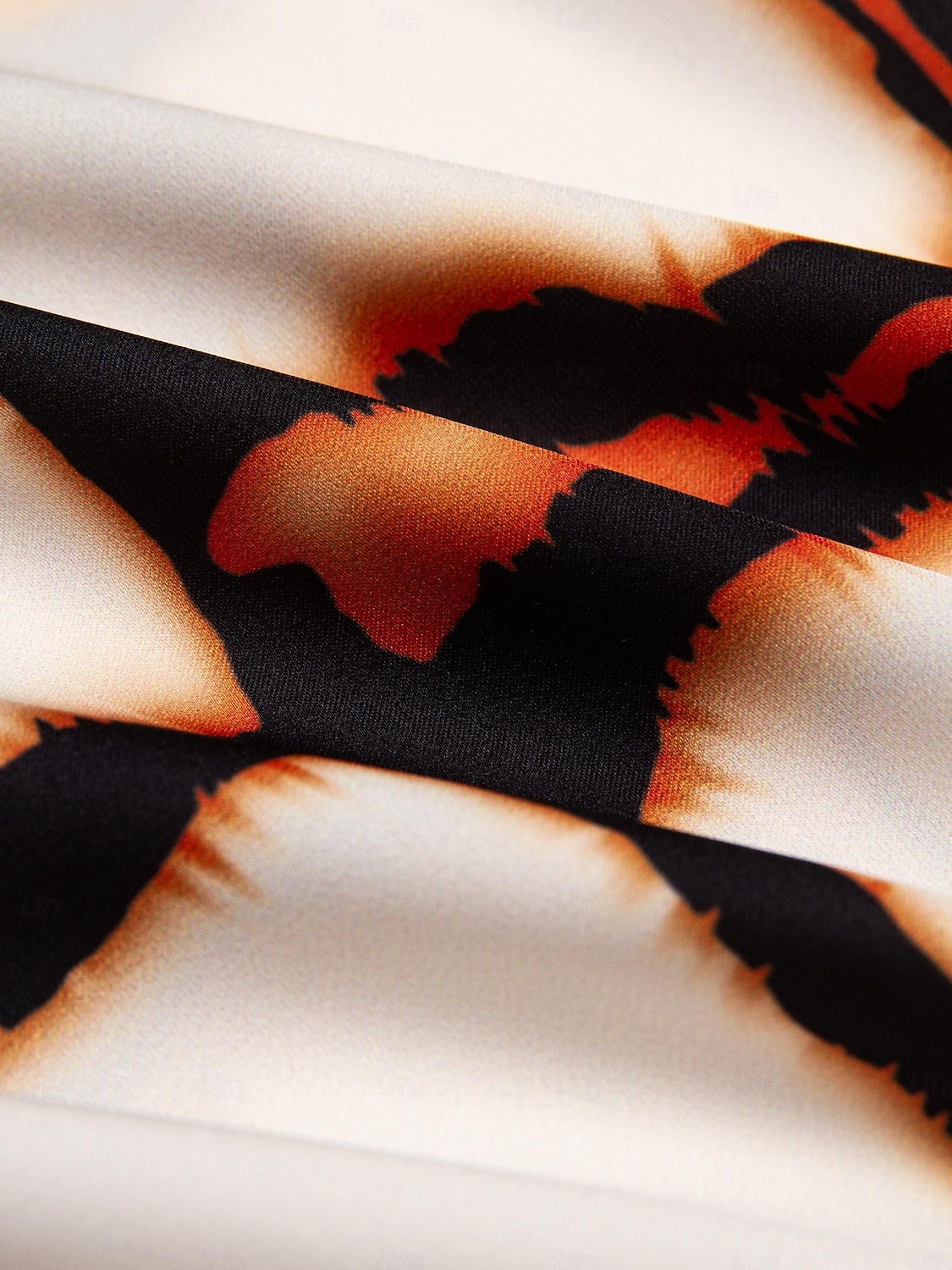 Satynowa sukienka maxi w panterkę ze skrzyżowanym przodem, bez rękawów 2025 - $114.99 –P10