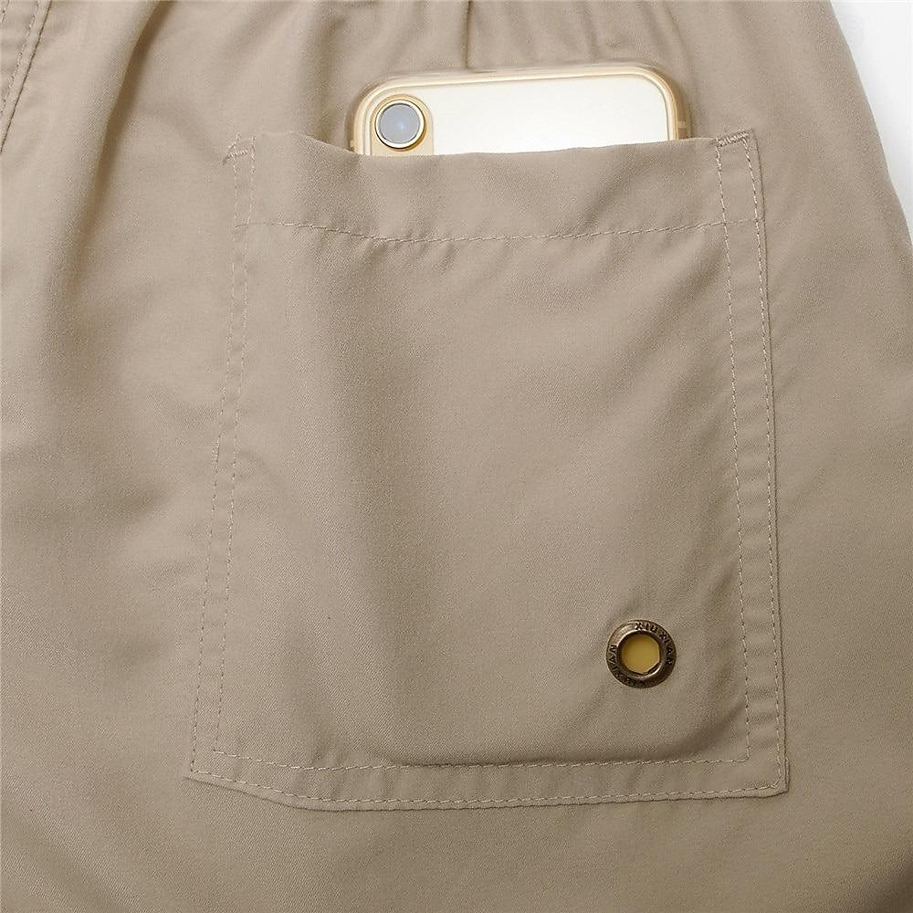 Homens Bermuda de Surf Shorts de Natação Calção Justo de Natação Com Cordão com forro de malha Cintura elástica Bandeiras Conforto Secagem Rápida Curto Feriado Praia Final de semana Moda Casual Preto de 2025 por $13.99 –P6