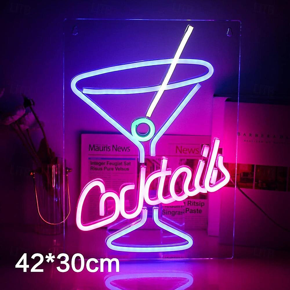 oktoberfest øl usb led neonlys, led ølskilt barklubb akryl neonlys hotellbar kafé bursdagsfest ungdomsrom veggdekorasjonslys logo 1stk 2025 - $89.99 –P5