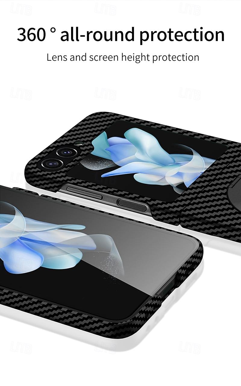 Phone Case For Samsung Galaxy Z Flip 7 Z Flip 6 Z Flip 5 Z Flip 4 Z Flip 3 Back Cover with Stand Holder Support Wireless Charging Shockproof PC Metal 2025 - $22.99 –P9