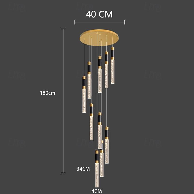 lampada a sospensione a led dimmerabile 35/84/50cm 3//5/8/10/12/15/18-luce lampadari di cristallo ingresso incasso plafoniera design cluster soggiorno bancone bar 85-265v dimmerabile solo con del 2025 a $168.99 –P5