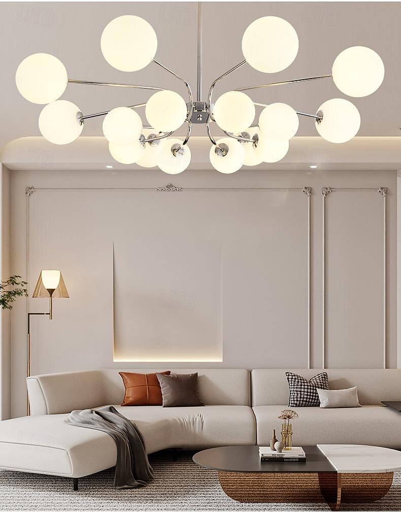 lampada a sospensione a led 90/115 cm 12/16 luci e27 nordico moderno sputnik illuminazione a sospensione della metà del secolo lampada da soffitto in metallo per cucina sala da pranzo soggiorno del 2025 a $499.99 –P4