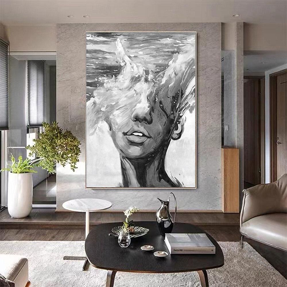 abstrakte Dame Malerei handgemalte Frau Gesicht Ölgemälde Kunstwerk Frau Leinwand Dekor handgemalte Wandkunst Frau Meer Sturm Leinwand Ölgemälde Kunst gesichtslose Porträt Malerei nackt Ölgemälde 2025 - $125.99 –P1