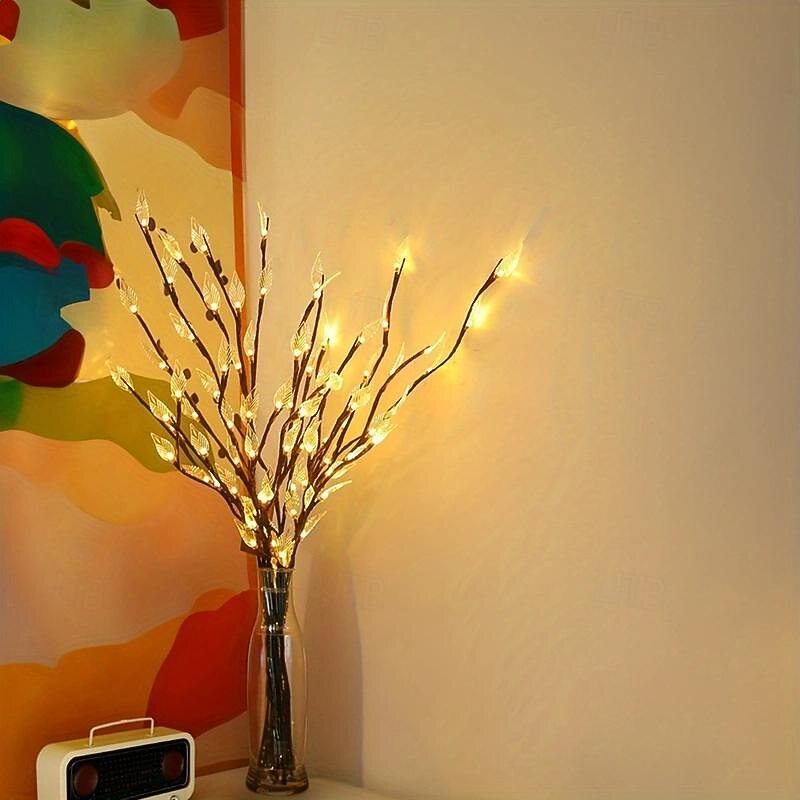 1 Stück transparentes Blätterzweiglicht mit 20 LEDs, LED-Lichtstreifen, Weidenzweiglampe, Blumenlichter erhellen Ihren Raum mit eleganter Atmosphäre, perfekt für Haus, Garten, Hochzeit, Weihnachtsdekoration 2025 - $14.99 –P8