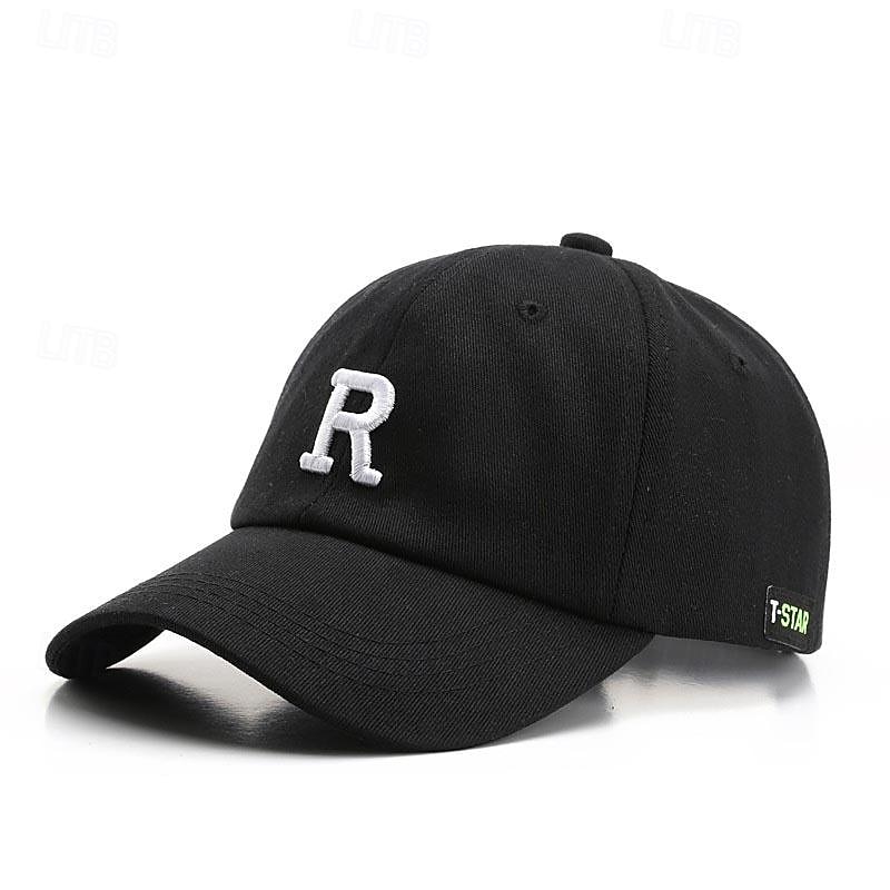 Herr Basebollkeps Solhatt Trucker Hat Svart Brun Bomull Broderad Mode Ledigt Gata Dagligen Bokstav Justerbara Solskyddskräm Andningsfunktion 2025 - $7.49 –P9