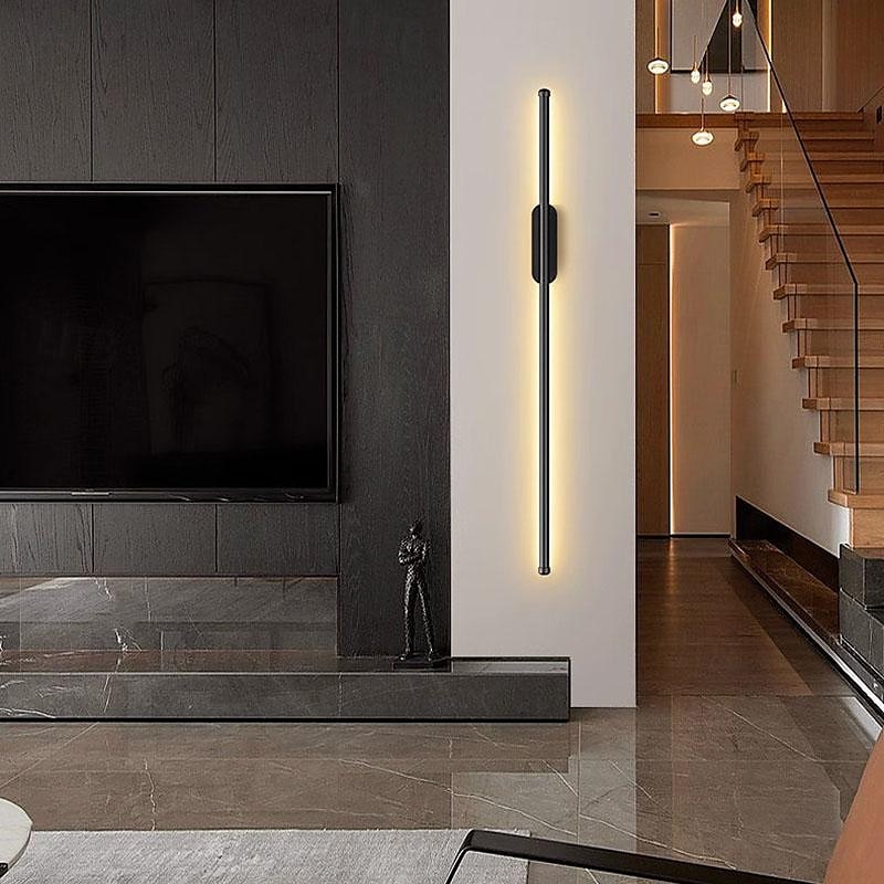 LED Indoor Wall Lights Warm White Modern Minimalist Linear Metal Sconce for Living Room Bedroom 110-240V 80cm Single Head Long Tube 2026 - $91.99 –P4
