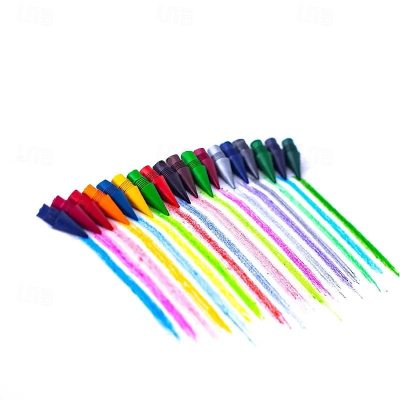 12 matite colorate cancellabili in stile posizione di mina Le penne colorate per bambini non affilano le matite da disegno degli studenti del 2025 a $11.99 –P3