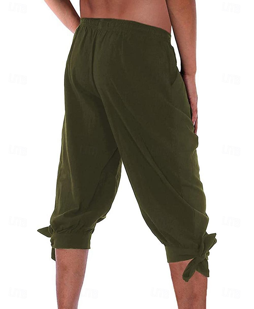 Retro Vintage Medieval 17th Century Masquerade Pirate Pants Viking Solid Color Fancy Dress Men's Pirate Fantasy Masquerade Party / Evening Adults' Pants 2026 - $21.99 –P6