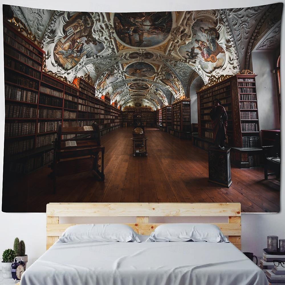 2026年 ヴィンテージ 城内 吊り下げタペストリー 壁アート 大型タペストリー 壁画 装飾 写真 背景 ブランケット カーテン 自宅 寝室 リビングルーム 装飾  コレクション – $20.99 –P6